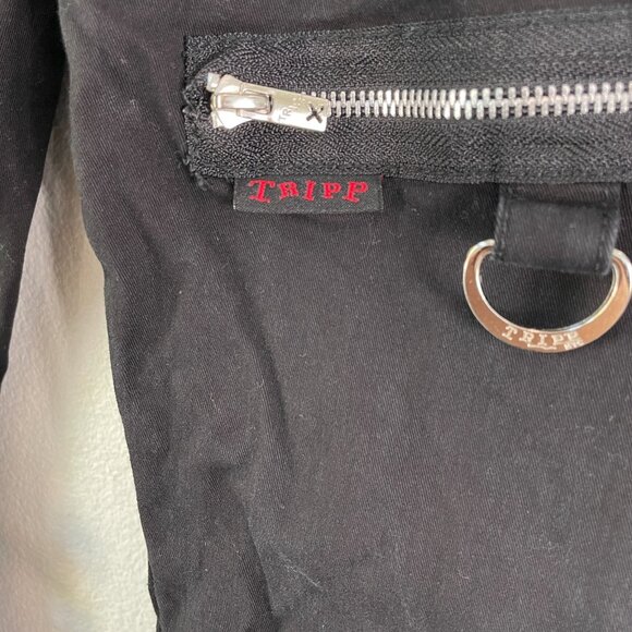 Tripp NYC Bondage Zipper Pants Black Unisex 32 Goth Grunge Rave Punk Rock Emo - Picture 5 of 13